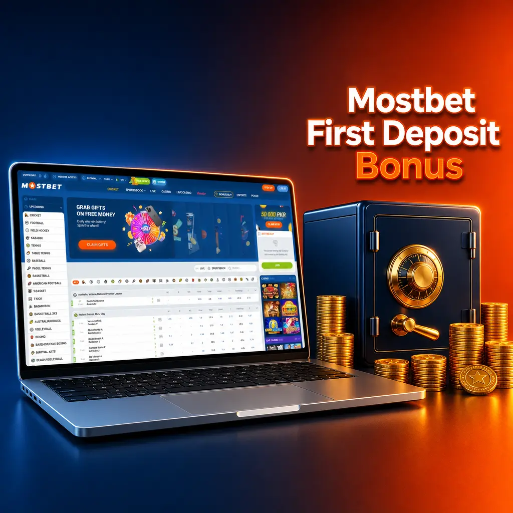 Mostbet first deposit bonus: 125% match up to PKR 35,000 plus 250 Free Spins for casino and sports betting offers.