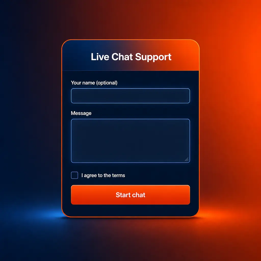 Mostbet live chat support icon on website and app for fast 24/7 help with login, deposits, and bonuses.
